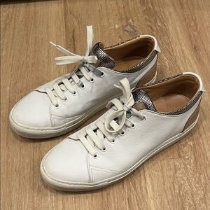 Italian White Leather Sneaker size 9